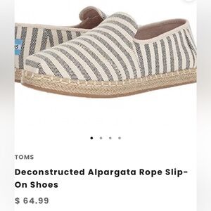 TOMS Women's Deconstructed Alpargata Rope shoes 7.5